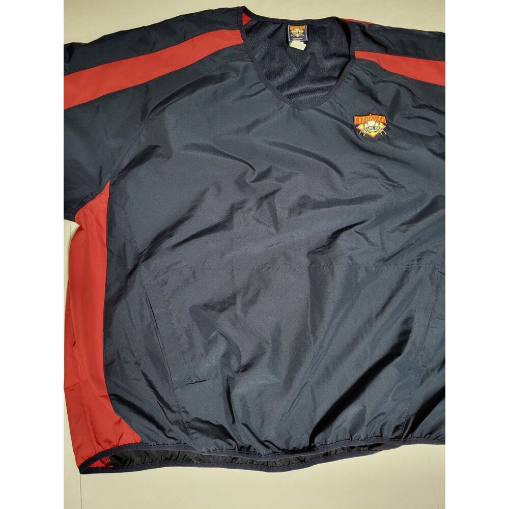 (#7) Cooperstown Dreams Park Pullover 4XL Blue Baseball Short Sleeve Windbreaker